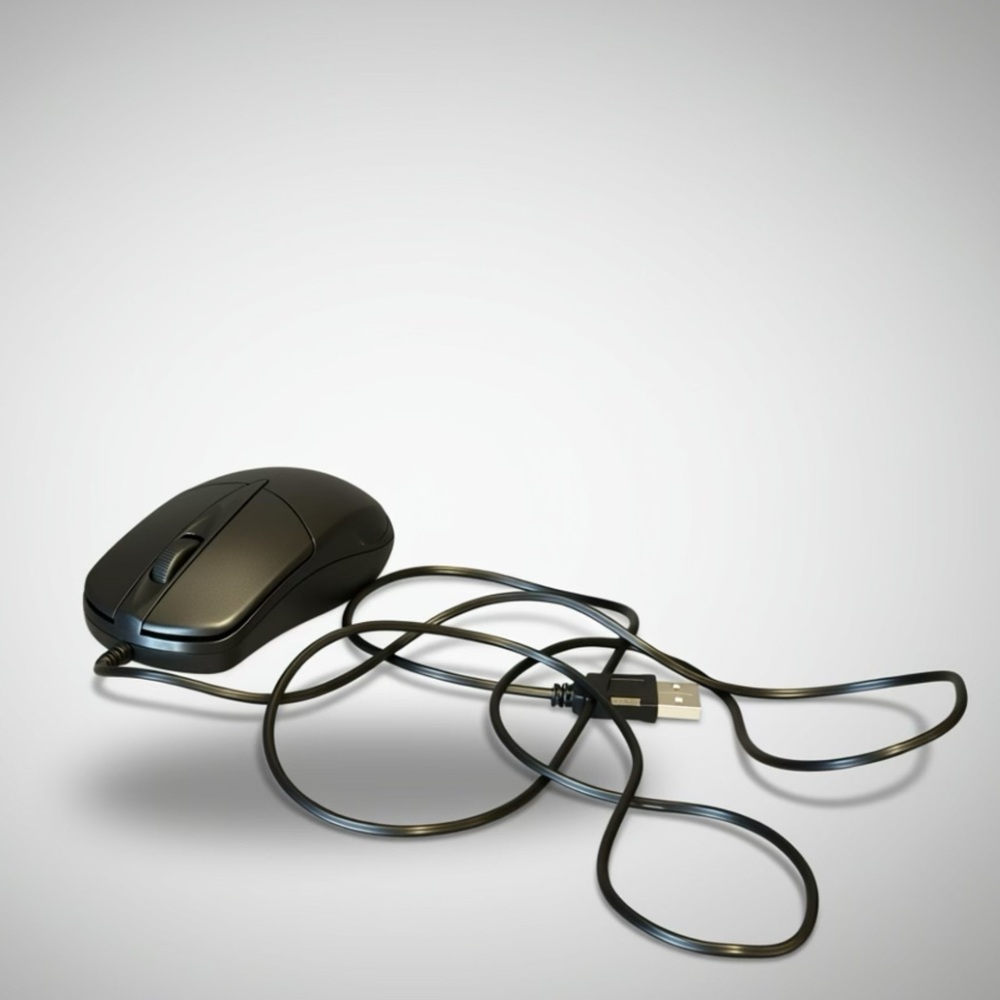 Wired USB Optical Mouse - Black